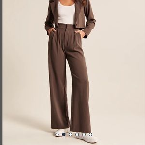 Abercrombie trailered wide leg pant